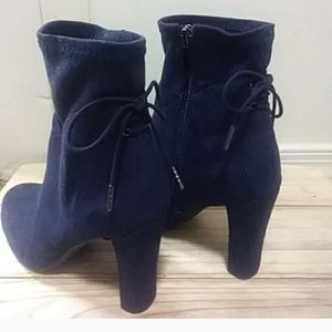 Royal Blue Faux Suede Boots